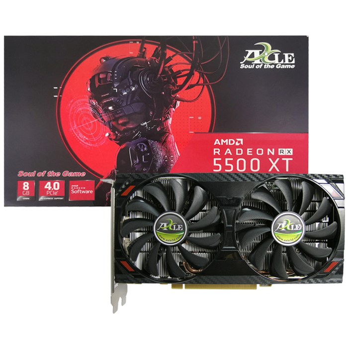 Axle Radeon RX 5500 XT Ver.1.12 AX-RX5500XT/8GD6P8IP2 8GB GDDR6 128Bit DX12 Gaming (Oyuncu) Ekran Kartı