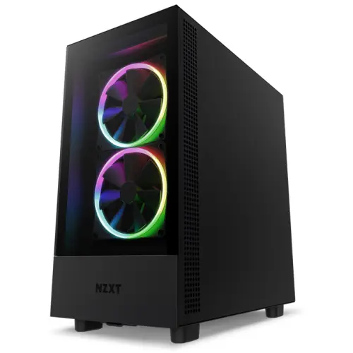 NZXT H5 Elite CC-H51EB-01 2x140mm RGB/1x120mm Temperli Cam USB Type-C Siyah E-ATX Mid-Tower Gaming (Oyuncu) Kasa