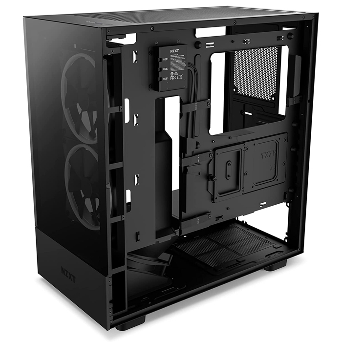 NZXT H5 Elite CC-H51EB-01 2x140mm RGB/1x120mm Temperli Cam USB Type-C Siyah E-ATX Mid-Tower Gaming (Oyuncu) Kasa