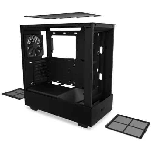 NZXT H5 Flow CC-H51FB-01 2x120mm Mesh Temperli Cam USB Type-C Siyah E-ATX Mid-Tower Gaming (Oyuncu) Kasa