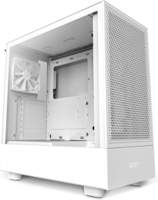 NZXT H5 Flow CC-H51FW-01 2x120mm Mesh Temperli Cam USB Type-C Beyaz E-ATX Mid-Tower Gaming (Oyuncu) Kasa