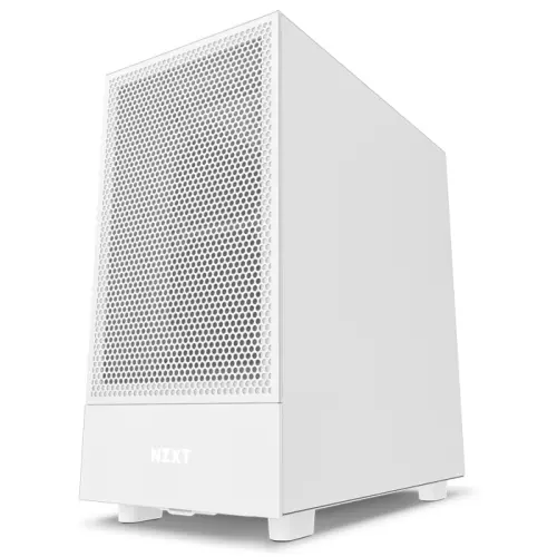 NZXT H5 Flow CC-H51FW-01 2x120mm Mesh Temperli Cam USB Type-C Beyaz E-ATX Mid-Tower Gaming (Oyuncu) Kasa