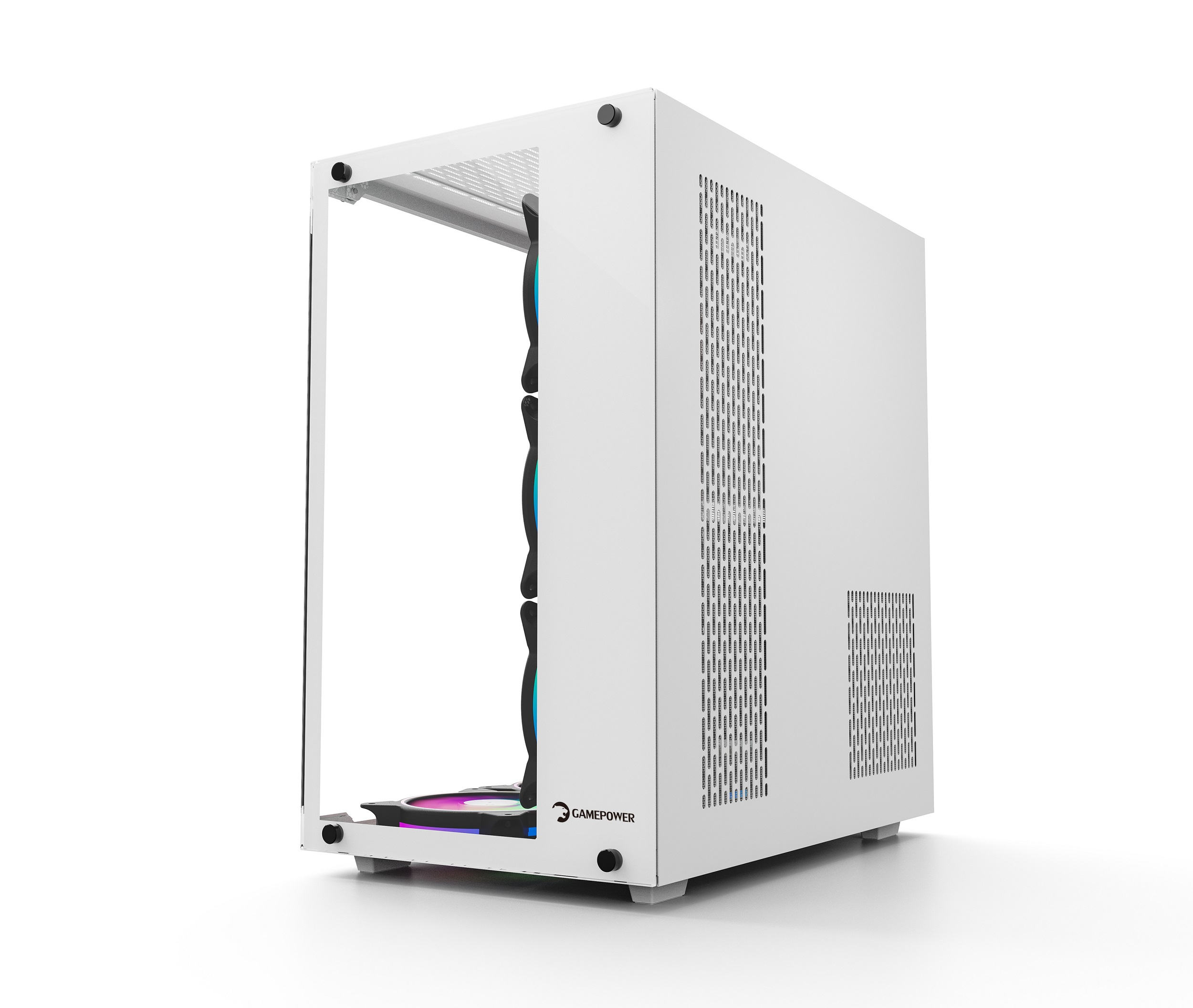 GamePower WARCRY ATX 6 * ARGB Sessiz Fan Temper Cam Gaming RGB Kontrolcüsü ve Uzaktan Kumanda Beyaz Kasa