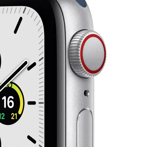 Apple Watch SE GPS + Cellular 40mm Gümüş Alüminyum Kasa ve Abis Mavi Spor Kordon - MKQV3TU/A