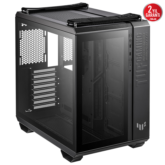 ASUS TUF Gaming GT502 V2 Temperli Cam USB Type-C Siyah ATX Mid-Tower Gaming (Oyuncu) Kasa
