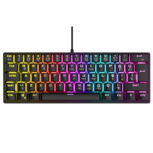 Rampage Plower K60 Siyah Red Switch Rainbow TR Q Mekanik Kablolu Mini Gaming (Oyuncu) Klavye