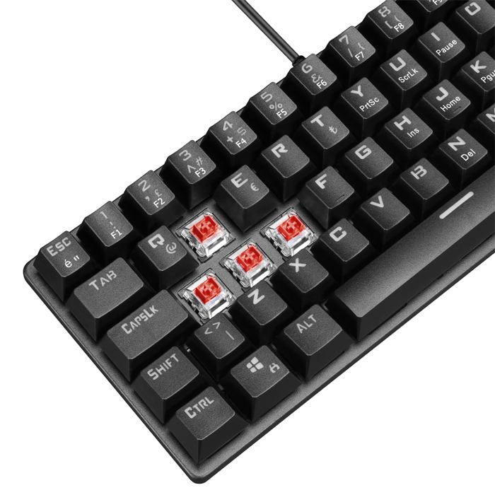 Rampage Plower K60 Siyah Red Switch Rainbow TR Q Mekanik Kablolu Mini Gaming (Oyuncu) Klavye