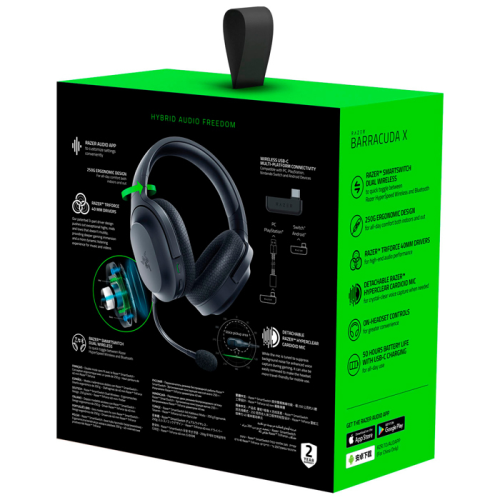 Razer Barracuda X Black RZ04-04430100-R3M1 7.1 Surround 2.4GHz/Bluetooth/3.5mm Mikrofonlu Siyah Kablosuz Gaming (Oyuncu) Kulaklık