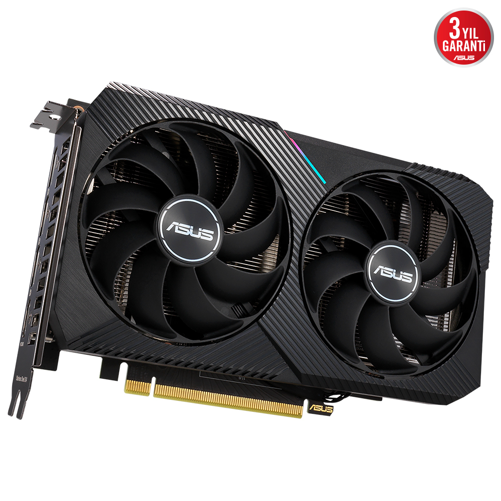 ASUS Dual GeForce RTX 3060 OC DUAL-RTX3060-O8G 8GB GDDR6 128Bit DX12 Gaming (Oyuncu) Ekran Kartı