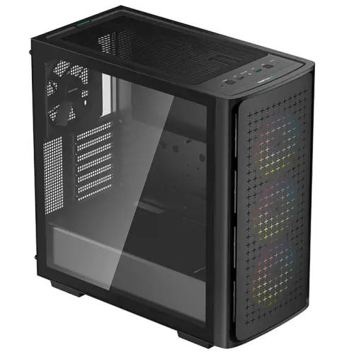 DeepCool CK560 3x120mm ARGB / 1x140mm Temperli Cam USB Type-C Siyah E-ATX Mid-Tower Gaming (Oyuncu) Kasa