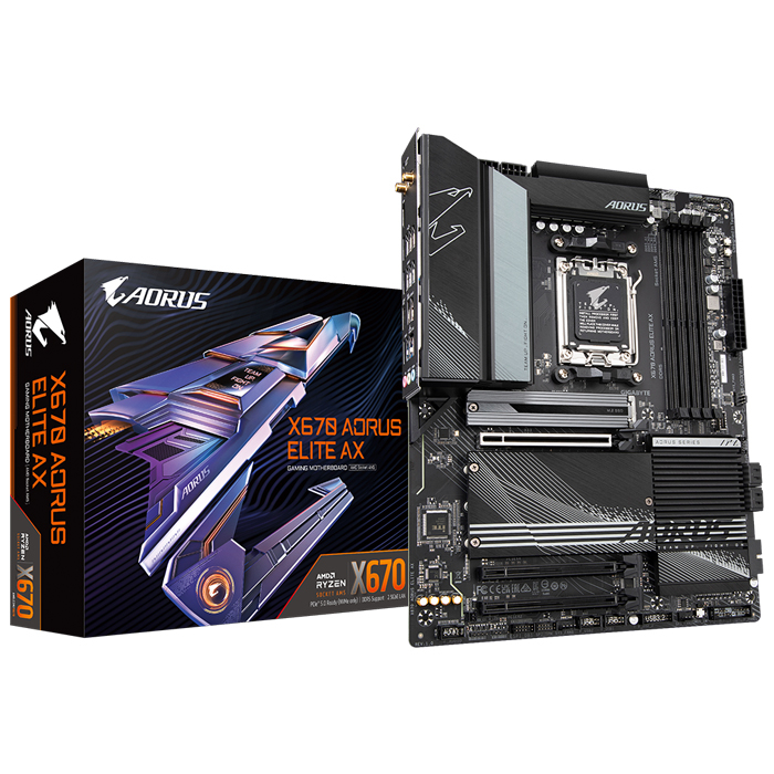 Gigabyte X670 Aorus Elite AX AMD X670 Soket AM5 DDR5 6666(OC)MHz ATX Gaming (Oyuncu) Anakart