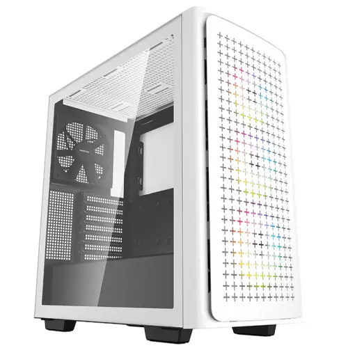 DeepCool CK560 WH 3x120mm ARGB / 1x140mm Temperli Cam USB Type-C Beyaz E-ATX Mid-Tower Gaming (Oyuncu) Kasa