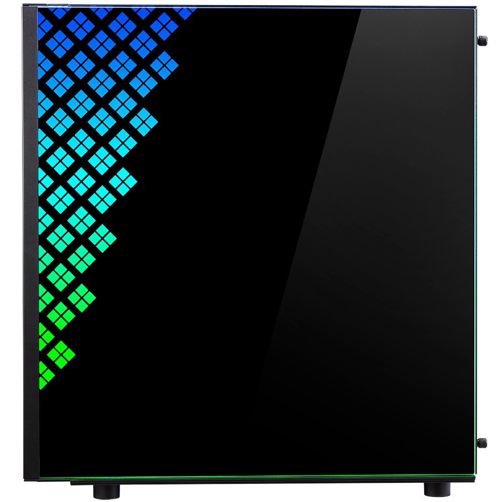 GamePower Dawn TG E-ATX ARGB (1xARGB+3xSiyah) Fan Temperli Cam Gaming Siyah Kasa