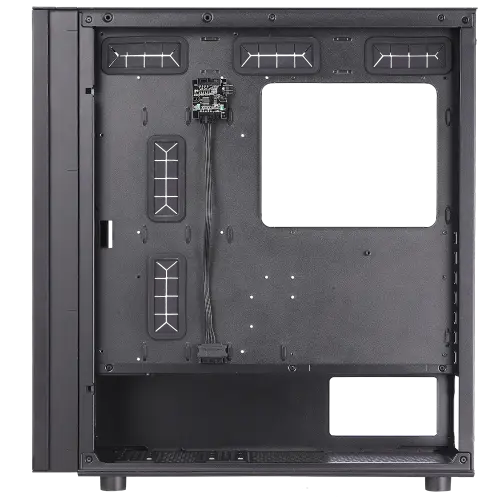 GamePower Dawn TG E-ATX ARGB (1xARGB+3xSiyah) Fan Temperli Cam Gaming Siyah Kasa