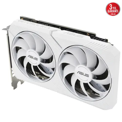 Asus Dual GeForce RTX 3060 White OC DUAL-RTX3060-O8G-WHITE 8GB GDDR6 128Bit DX12 Gaming (Oyuncu) Ekran Kartı