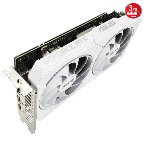 Asus Dual GeForce RTX 3060 White OC DUAL-RTX3060-O8G-WHITE 8GB GDDR6 128Bit DX12 Gaming (Oyuncu) Ekran Kartı