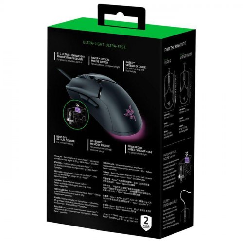 Razer Viper Mini RZ01-03250100-R3M1 8500 DPI 6 Tuş RGB Optik Siyah Kablolu Gaming (Oyuncu) Mouse