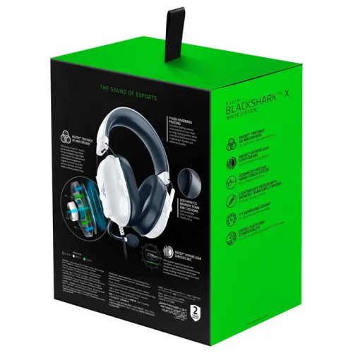 Razer BlackShark V2 X White RZ04-03240700-R3M1 7.1 Surround Mikrofonlu Beyaz Kablolu Gaming (Oyuncu) Kulaklık