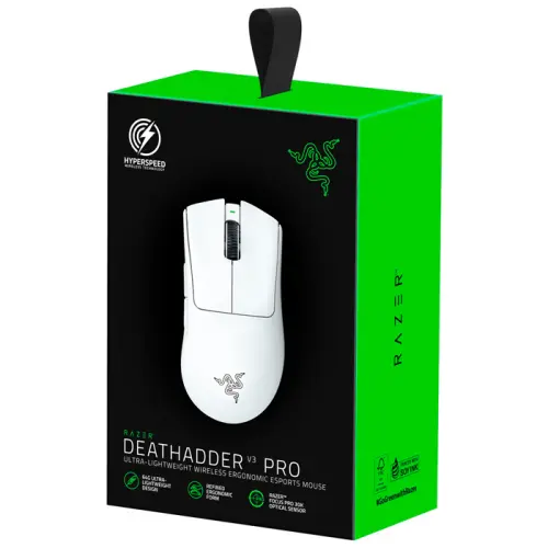 Razer DeathAdder V3 Pro White RZ01-04630200-R3G1 30000 DPI 5 Tuş Optik Beyaz Kablosuz Gaming (Oyuncu) Mouse