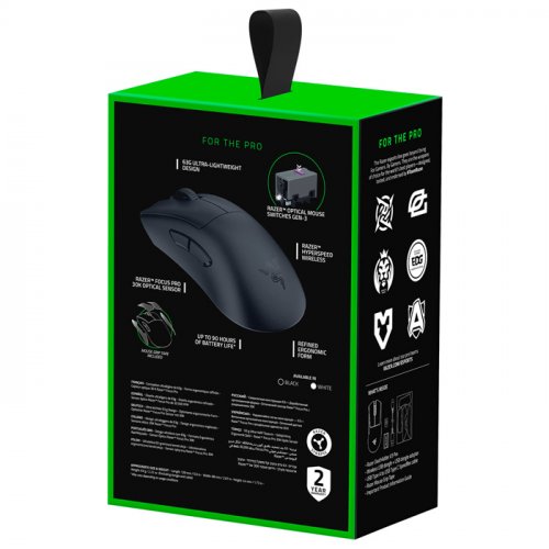 Razer DeathAdder V3 Pro Black RZ01-04630100-R3G1 30000 DPI 5 Tuş Optik Siyah Kablosuz Gaming (Oyuncu) Mouse