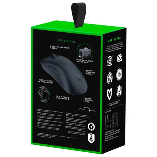 Razer DeathAdder V3 Pro Black RZ01-04630100-R3G1 30000 DPI 5 Tuş Optik Siyah Kablosuz Gaming (Oyuncu) Mouse