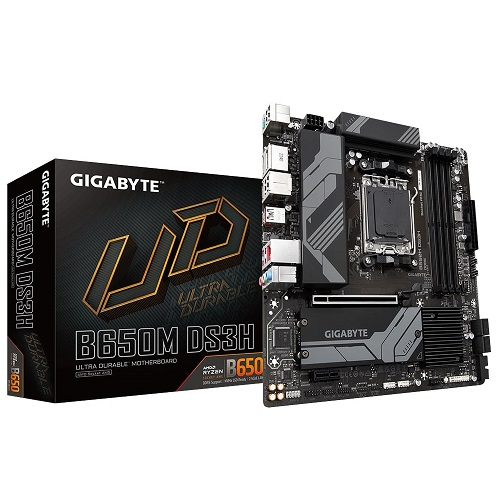 Gigabyte B650M DS3H AMD B650M-DS3H-DDR5 B650 Soket AM5 DDR5 6400MHz MATX Gaming (Oyuncu) Anakart
