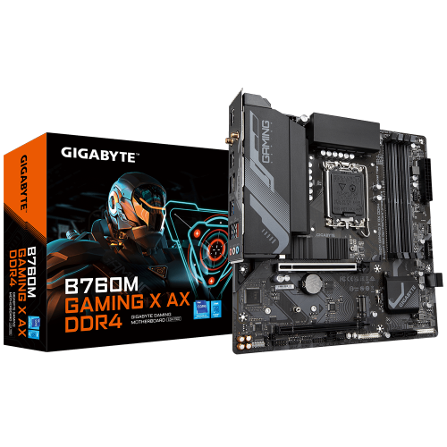 Gigabyte B760M Gaming X AX DDR4 Intel B760 Soket 1700 DDR4 5333MHz mATX Gaming (Oyuncu) Anakart