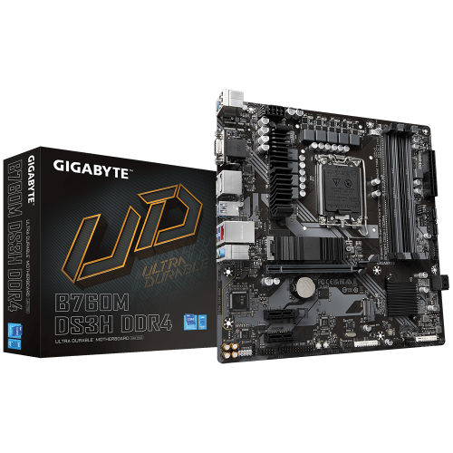 Gigabyte B760M-DS3H DDR4 Intel B760 Soket 1700 DDR4 5333MHz mATX Gaming (Oyuncu) Anakart