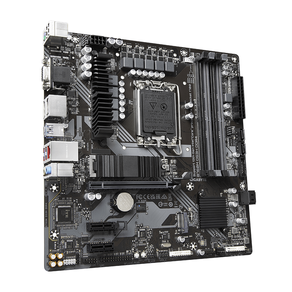 Gigabyte B760M-DS3H DDR4 Intel B760 Soket 1700 DDR4 5333MHz mATX Gaming (Oyuncu) Anakart