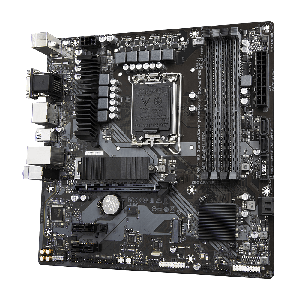 Gigabyte B760M-DS3H DDR4 Intel B760 Soket 1700 DDR4 5333MHz mATX Gaming (Oyuncu) Anakart