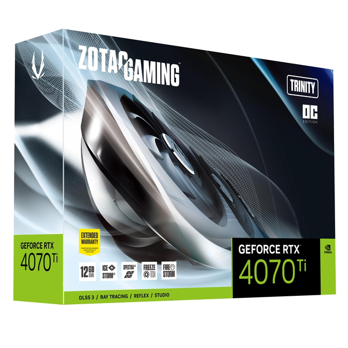 Zotac Gaming GeForce RTX 4070 Ti Trinity OC ZT-D40710J-10P 12GB GDDR6X 192Bit DX12 DLSS 3 Gaming (Oyuncu) Ekran Kartı