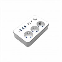 FLY 3406-01 3xUSB 3`lü 2 Metre Kablolu 2.1A Termal Akım Korumalı Priz