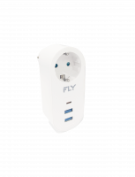 FLY 3400-01 3xUSB Tekli 2 Metre Kablolu 2.1A Termal Akım Korumalı Priz