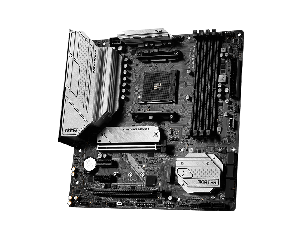 MSI MAG B550M MORTAR MAX WIFI AMD B550 Soket AM4 DDR4 4400(OC)Mhz mATX Gaming (Oyuncu) Anakart