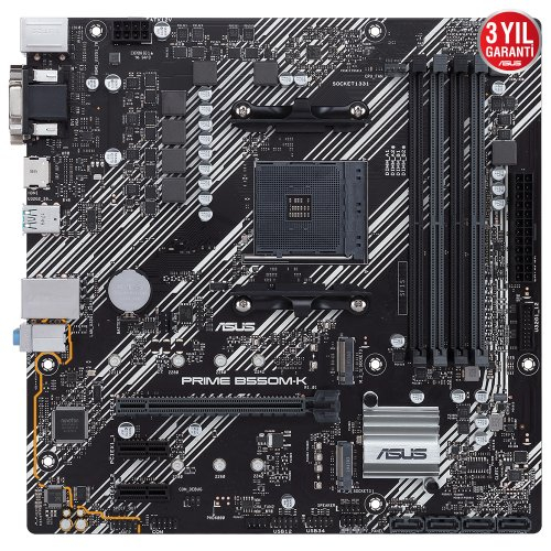 ASUS Prime B550M-K AMD B550 Soket AM4 DDR4 4600(OC)Mhz mATX Gaming (Oyuncu) Anakart