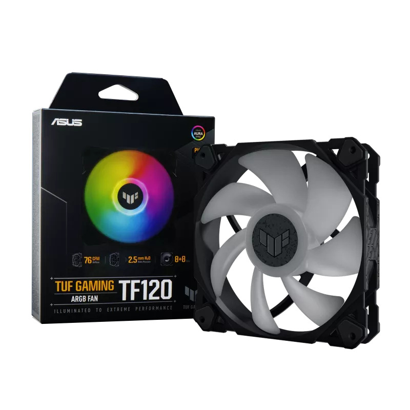 ASUS Tuf Gaming TF120 ARGB Siyah Kasa Fanı