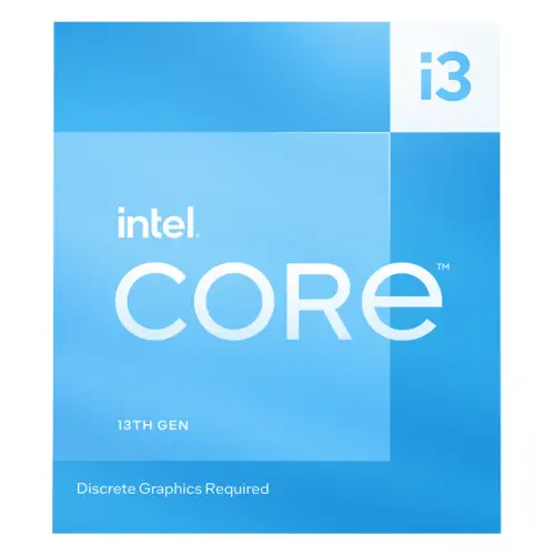 Intel Core i3-13100F 3.40GHz (Max 4.5GHz) 4 Çekirdek 12MB L3 Önbellek Soket 1700 Tray İşlemci