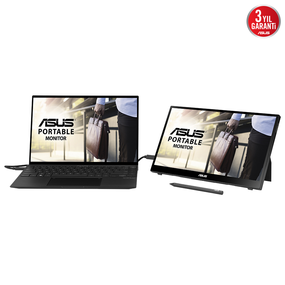 ASUS ZenScreen Ink MB14AHD 14″ 5ms 60Hz Flicker Free IPS Dokunmatik Full HD Taşınabilir Monitör