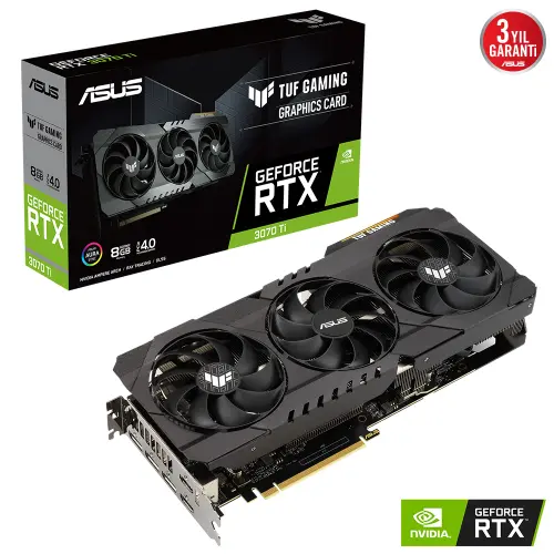 ASUS TUF Gaming GeForce RTX 3070 Ti V2 TUF-RTX3070TI-8G-V2-GAMING 8GB GDDR6X 256Bit DX12 Gaming (Oyuncu) Ekran Kartı