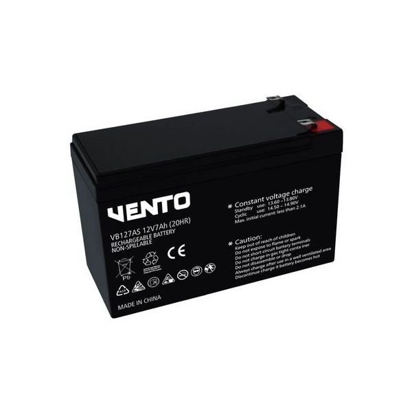 Vento VB127AS 12V 7Ah (20HR) Bakımsız Kuru Akü