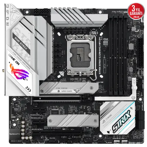 ASUS ROG Strix B760-G Gaming WIFI D4 Intel B760 Soket 1700 DDR4 5333(OC)MHz mATX Gaming (Oyuncu) Anakart