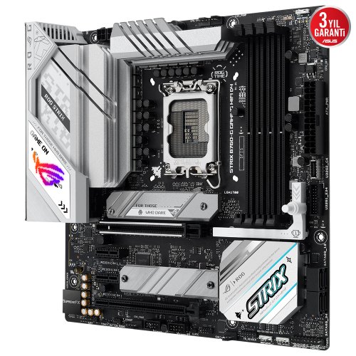 Asus ROG Strix B760-G Gaming WIFI D4 Intel B760 Soket 1700 DDR4 5333(OC)MHz mATX Gaming (Oyuncu) Anakart