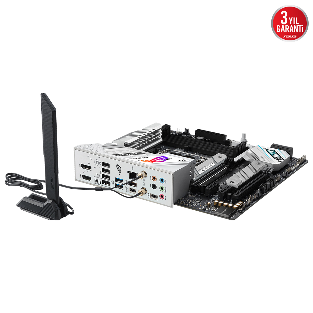 ASUS ROG Strix B760-G Gaming WIFI D4 Intel B760 Soket 1700 DDR4 5333(OC)MHz mATX Gaming (Oyuncu) Anakart