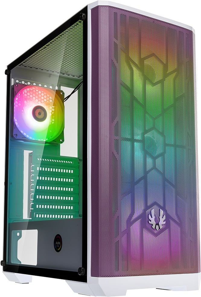 Bitfenix Nova Mesh NSE-300-WWGKP-4A Tempered Glass ARGB USB 3.0 ATX Beyaz Mor Mid Tower Kasa
