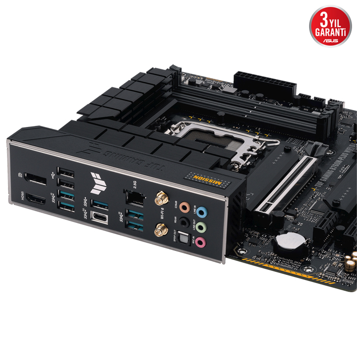 ASUS TUF Gaming B760M-Plus WIFI D4 Intel B760 Soket 1700 DDR4 5333(OC)MHz mATX Gaming (Oyuncu) Anakart