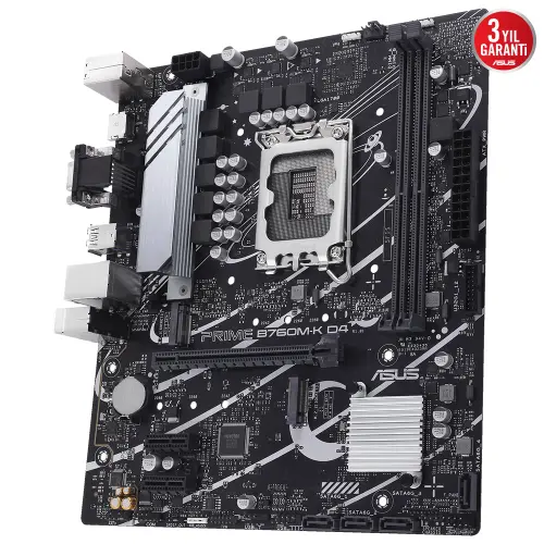 Asus Prime B760M-K D4 Intel B760 Soket 1700 DDR4 5333(OC)MHz mATX Gaming (Oyuncu) Anakart