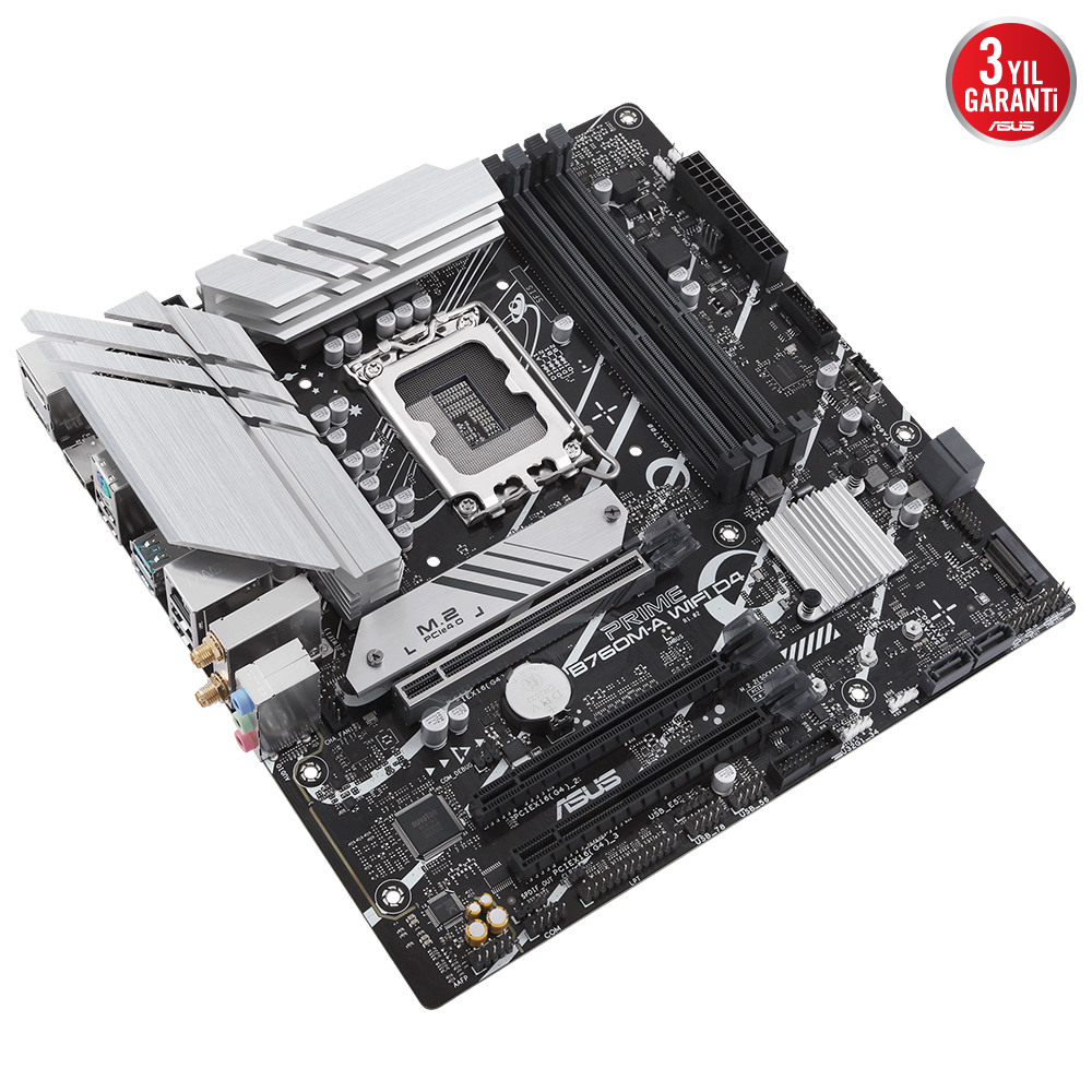 ASUS Prime B760M-A WIFI D4 Intel B760 Soket 1700 DDR4 5333(OC)MHz mATX Gaming (Oyuncu) Anakart