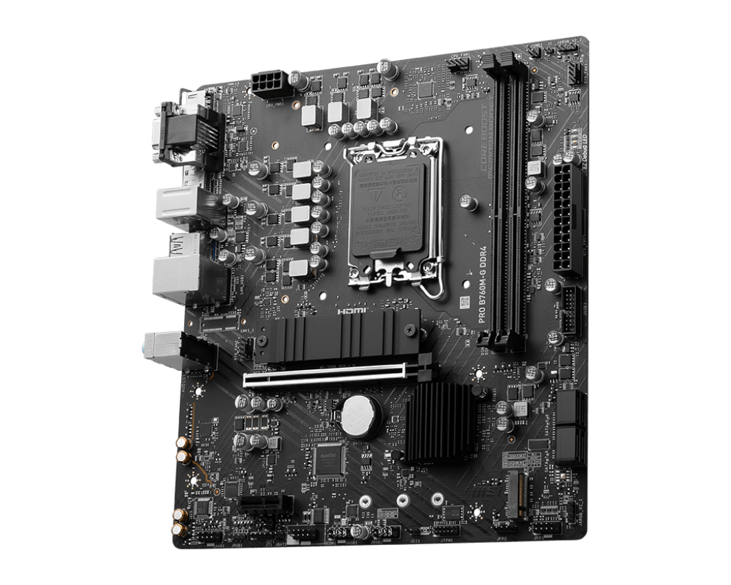 MSI Pro B760M-G DDR4 Intel B760 Soket 1700 DDR4 4800(OC)MHz mATX Gaming (Oyuncu) Anakart