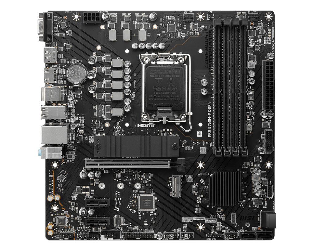 MSI PRO B760M-P DDR4 Intel B760 Soket 1700 DDR4 4800(OC)MHz mATX Gaming (Oyuncu) Anakart