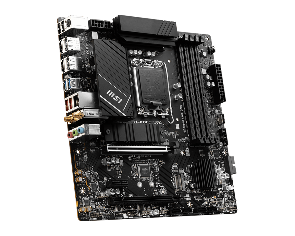 MSI PRO B760M-A WIFI DDR4 Intel B760 Soket 1700 DDR4 5333(OC)MHz mATX Gaming (Oyuncu) Anakart
